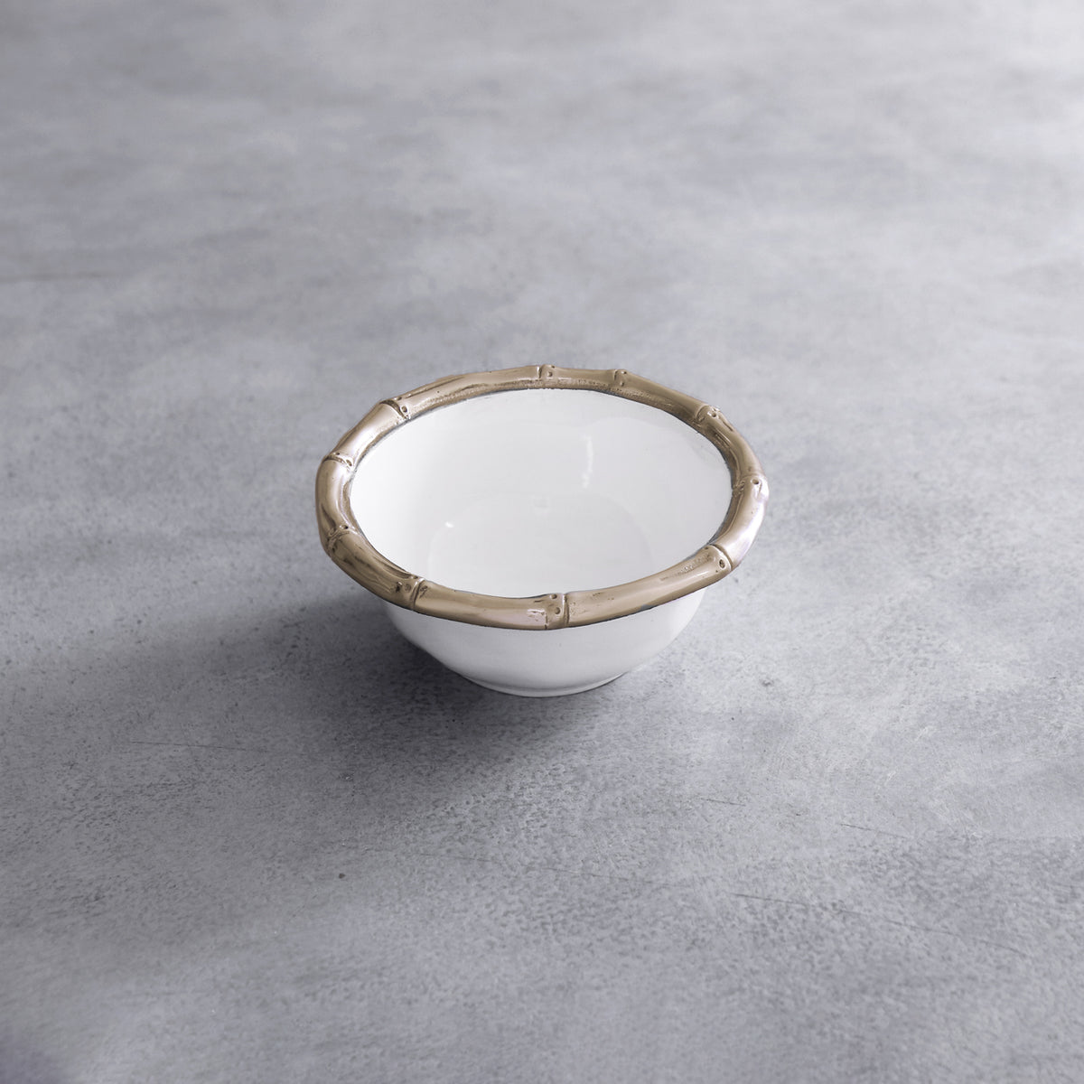 Thanni Mystic Large Oval Bowl, White & Gold