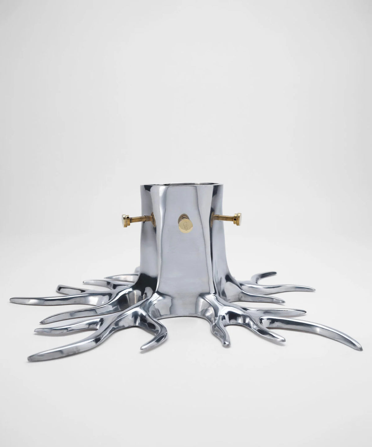 The Root Silver Christmas Tree Stand by Garden Glory