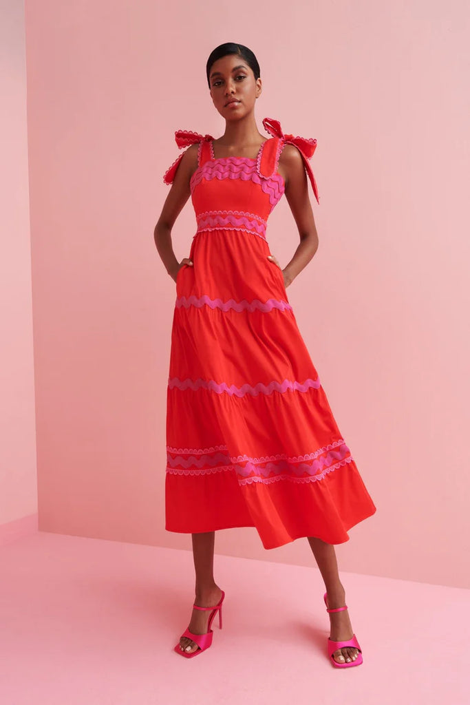 Jade Dress in Red/Pink by Celia B โ MARKET