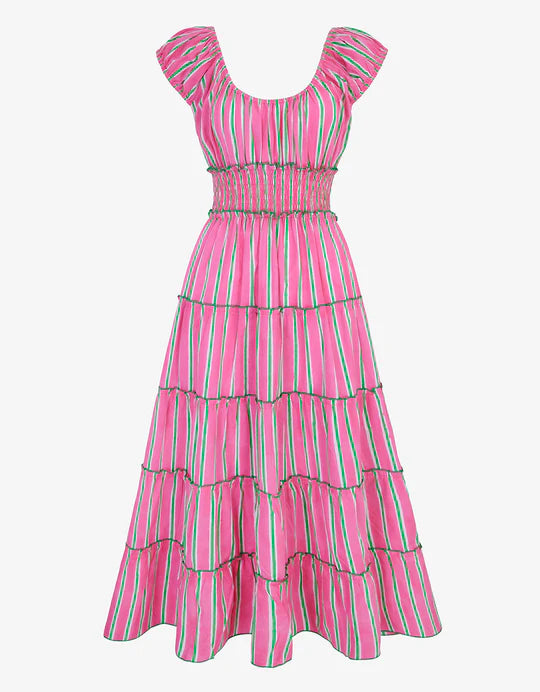Rah Rah Dress in Ice Lolly Stripe by Pink City Prints