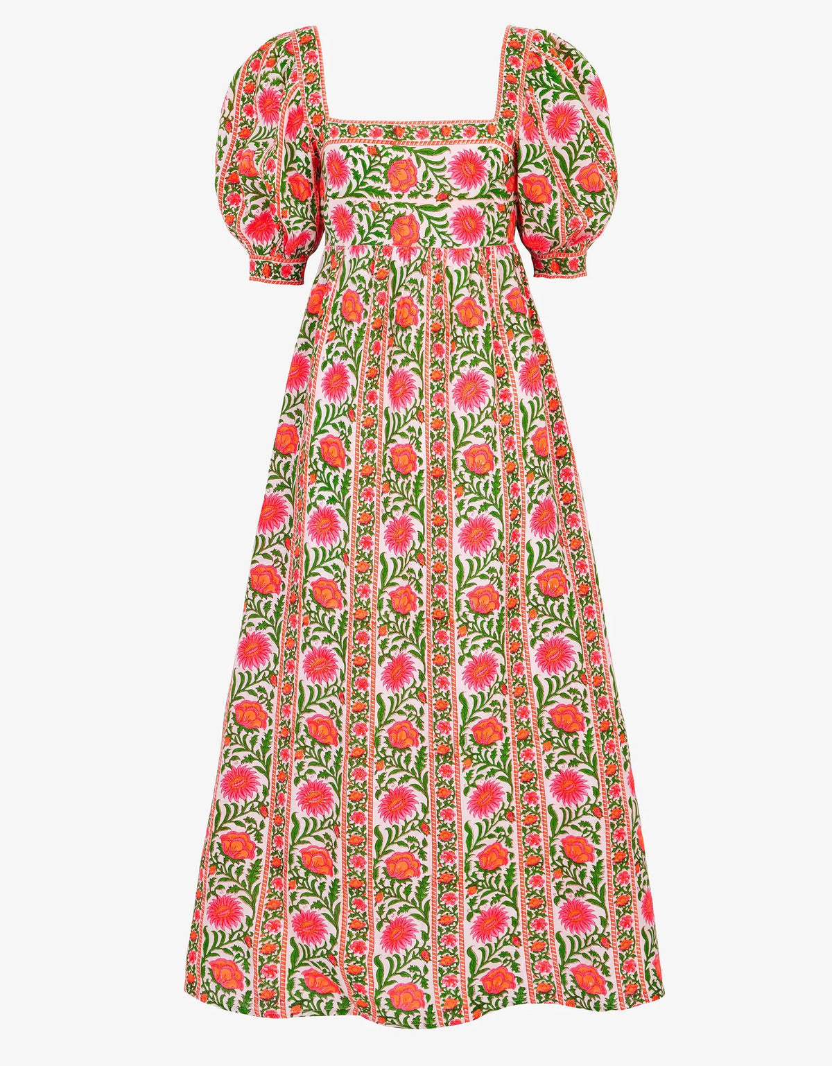 Elizabeth Dress in Neon Border by Pink City Prints – MARKET