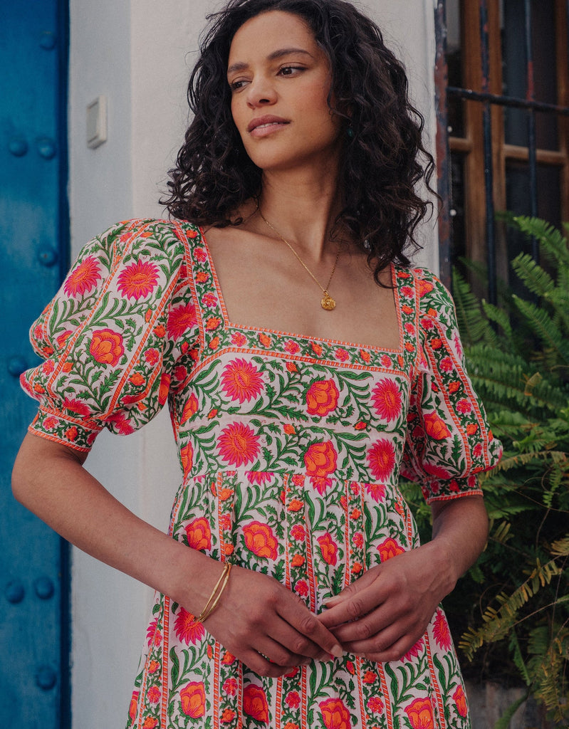 pink city prints neon border elizabeth dress Elizabeth Dress