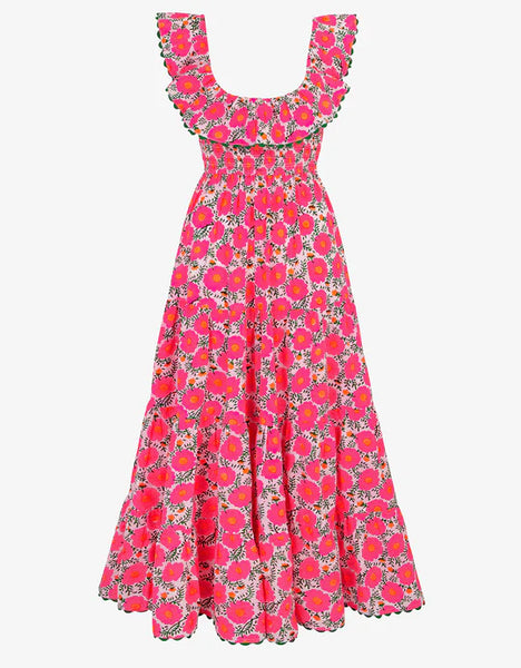 Susie Dress in Neon Poppy by Pink City Prints MARKET Susie Dress in Neon Poppy by Pink City Prints MARKET